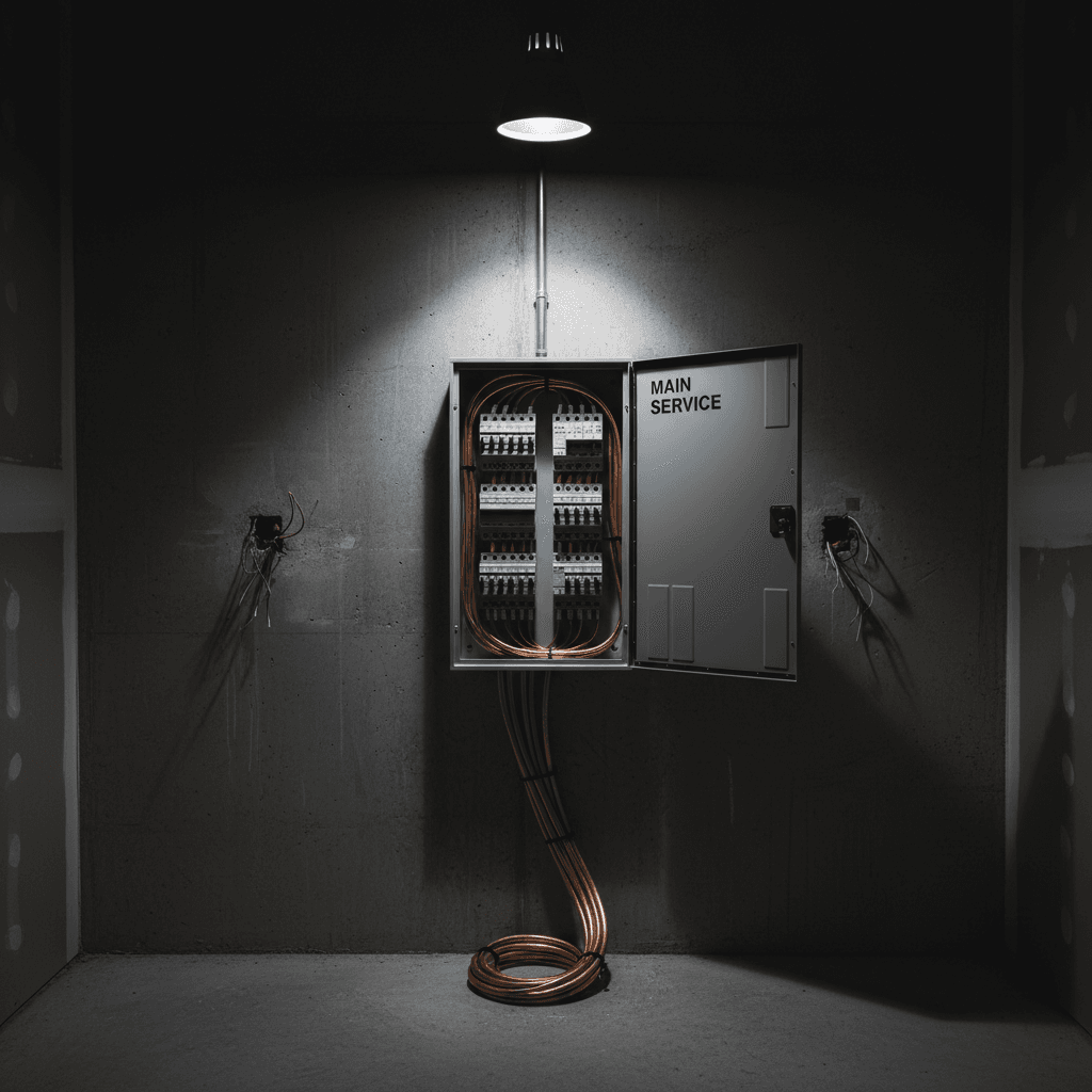 Modern electrical panel upgrade installation